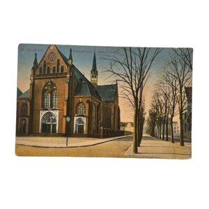 Vintage Postcard M Gladbach Franziskaner Church Allee and Kirche Germany 1912 u